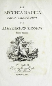 Cover of: La secchia rapita: poema eroicomico