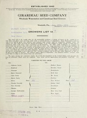 Cover of: Growers list 1921 by Girardeau Seed Company