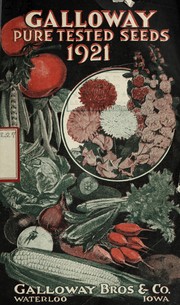 Cover of: Galloway pure tested seeds: 1921