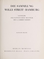 Cover of: Die Sammlung Willy Streit, Hamburg