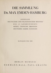 Cover of: Sammlung Dr. Max Emden, Hamburg