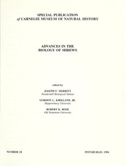 Cover of: Advances in the biology of shrews by edited by Joseph F. Merritt, Gordon L. Kirkland, Jr., Robert K. Rose.