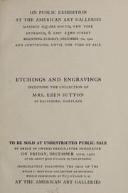 Cover of: Etchings and engravings