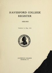 Cover of: Haverford College register: 1833-1913 ...