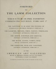 Forward to the Lamm collection by American Art Galleries