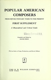 Cover of: Popular American Composers