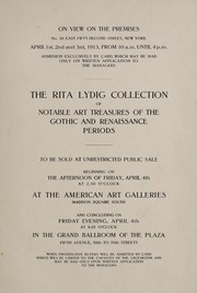 Cover of: Illustrated catalogue of the Rita Lydig collection