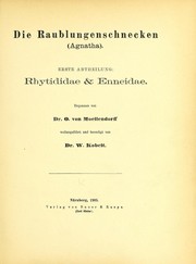 Cover of: Die Raublungenschnecken (Agnatha): Rhytidae & Enneidae