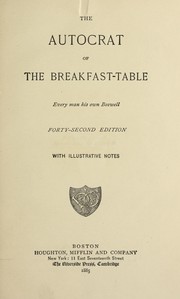 Cover of: The autocrat of the breakfast table