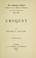 Cover of: Croquet