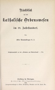 Cover of: Rückblick auf das katholische Ordenswesen im 19. Jahrhundert