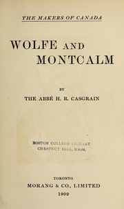 Cover of: Wolfe and Montcalm by H. R. Casgrain