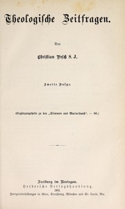 Cover of: Theologische Zeitfragen