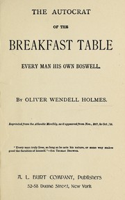 Cover of: The autocrat of the breakfast table