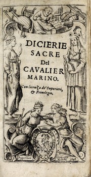 Cover of: Dicierie sacre del caualier Marino