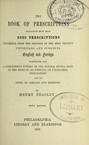 Cover of: The book of prescriptions: containing more than 3000 prescriptions