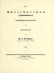 Die Ohrschnecken (Auriculacea) by H. C. Küster