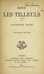 Cover of: Sous les tilleuls