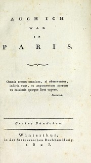 Cover of: Auch ich war in Paris by J. U. Hegner