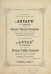 Cover of: "Antar" Piı̐aı̐Ł. simfoniiı̐aı̐Ł dliı̐aı̐Ł orkestra