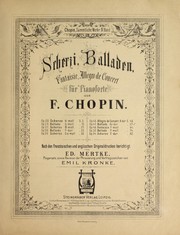 Cover of: Scherzi, Balladen, Fantaisie, Allegro de Concert