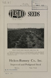 Cover of: Hiruco seeds | Hickox-Rumsey Co., Inc