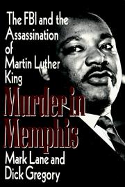 Cover of: Murder in Memphis: the FBI and the assassination of Martin Luther King