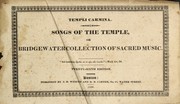 Cover of: Templi carmina =: Songs of the temple, or, Bridgewater collection of sacred music