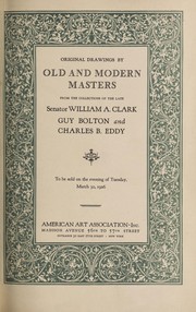 Cover of: Original drawings by old and modern masters