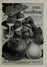 Cover of: Holco quality 1921 seed book