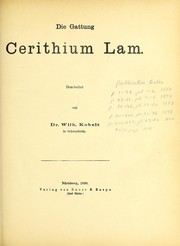 Cover of: Die Gattung Cerithium Lam by Wilhelm Kobelt