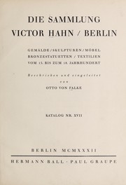 Cover of: Sammlung Victor Hahn, Berlin