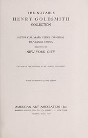 Cover of: The notable Henry Goldsmith collection