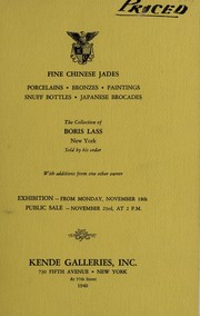 Cover of: Fine carved jades, porcelains, bronzes, scrolls, Japanese brocades, collection of snuff bottles | Kende Galleries at Gimbel Brothers