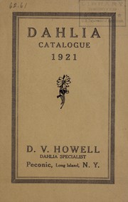 Dahlia catalogue 1921 by D.V. Howell (Firm)