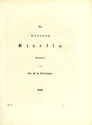 Cover of: Die Gattung Risella