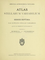 Cover of: Atlas stellarum variabilium by Johann G. Hagen