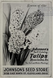 Cover of: Johnson's fall catalog: tulips, hyacinths, etc. for fall and winter planting