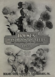 Cover of: Holmes' handbook of seeds and everything for the garden: 1921