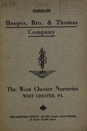 Hoopes, Bro. & Thomas Company [catalog] by Hoopes, Bro. & Thomas Company