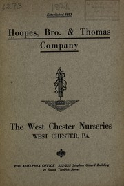 Cover of: Hoopes, Bro. & Thomas Company [catalog]