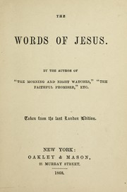 Cover of: The words of Jesus