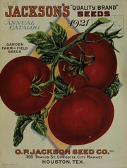 Cover of: Jackson's "quality brand" seeds annual catalog: 1921