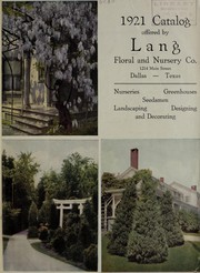 Cover of: 1921 catalog | Lang Floral & Nursery Co