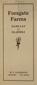 Cover of: Dahlias and gladioli by Forsgate Farms