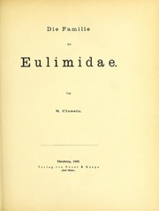 Cover of: Die Familie der Eulimidae