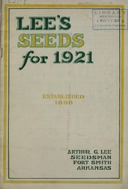 Cover of: Lee's seed annual for 1921