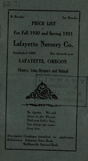 Cover of: Price list for fall 1920 and spring 1921