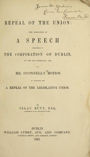 Cover of: Repeal of the union | Isaac Butt
