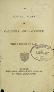 Cover of: The poetical works of Campbell and Falconer: with a memoir of each